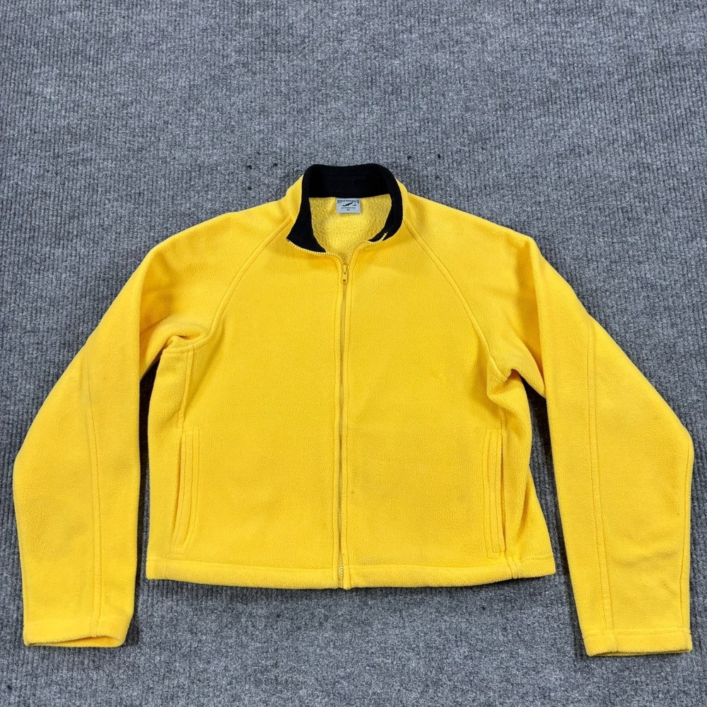Vintage Steve & Barry's Authentic Yellow Fleece Full Zip Jacket Womens Size XL